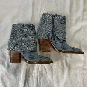 Jessica Simpson Lerra 2 Foldover Block Heel Booties (NWOB) | Size 7